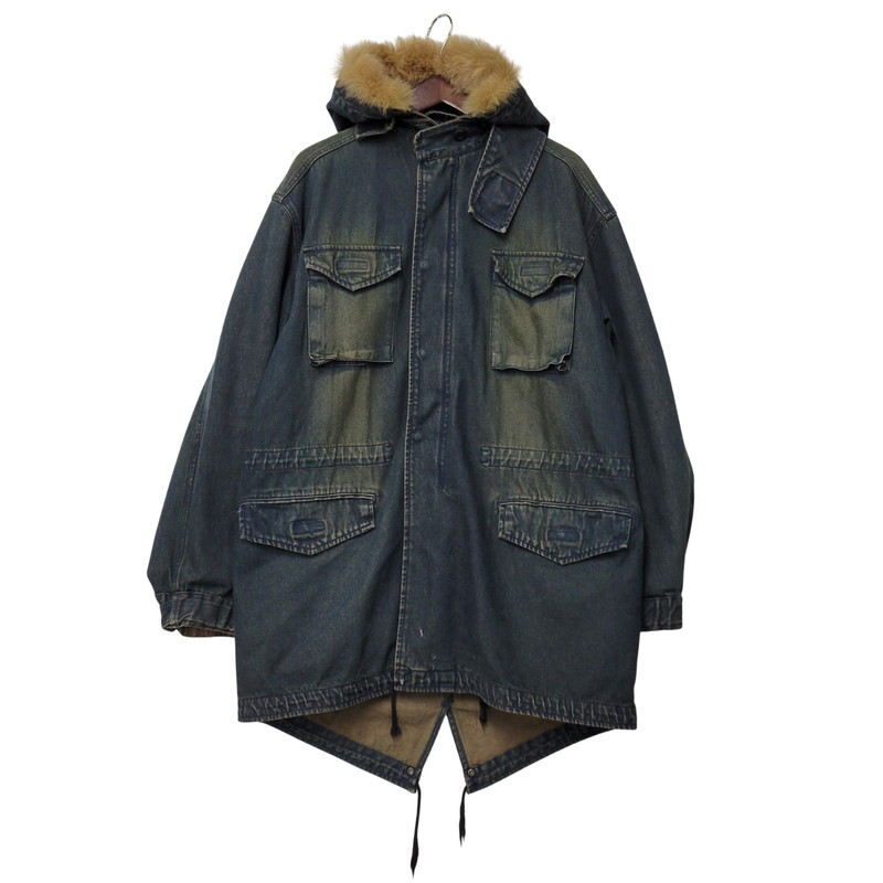 【中古品】【メンズ】  PPFM ピーピーエフエム 35-05MW02A 00S BOA LINER DENIM FISHTAIL JACKET ボア ラインドライブ ジーンズ フィッシュテール 上衣 アウター 146-260226-ya-01-izu 大いさ：M 色合い：インディゴ 生生世世Net店 メンズファッション-コート・ジャケット