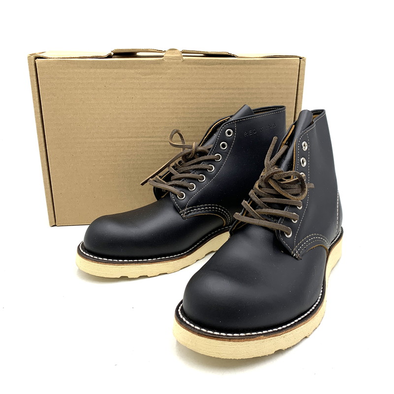 百貨店SALE 10%OFF~【中古美品】【メンズ】 RED WING レッドウィング 9870 犬曳き船8165刷り直す 6in プレーントゥ ブラック・クロンダイク(茶芯) ブーツ 靴 164-260226-kh-11-izu 大きさ：8 1/2D 色つや：黒いこと 生生世世Net店