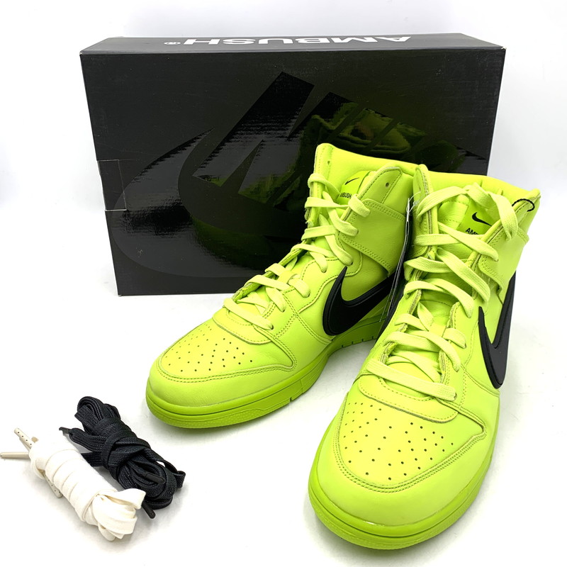 百貨店SALE 10%OFF~【中古品】【メンズ】 NIKE ナイキ × AMBUSH アンブッシュ DUNK HI CU7544-300 ダンク 御機嫌 スニーカー シューズ 靴 160-260226-as-02-izu 大いさ：29糎 色合い：ATOMIC GREEN/BLACK-FLASH LIME 生生世世Net店