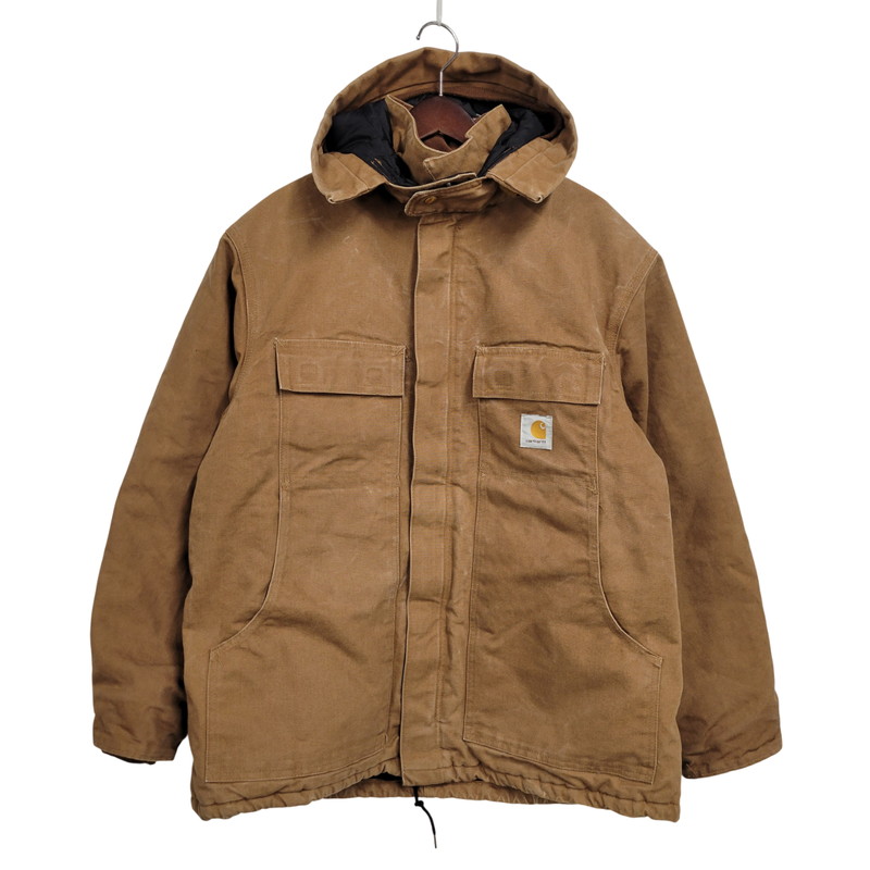 百貨店SALE 10%OFF~【中古品】【メンズ】 Carhartt 鉄道車両ハート型 QUILTING DUCK TRADITIONAL COAT キルティング 合鴨 伝統的 厚地の外套 アウター 146-260227-kh-03-izu 色つや：赤銅色 生生世世Net店