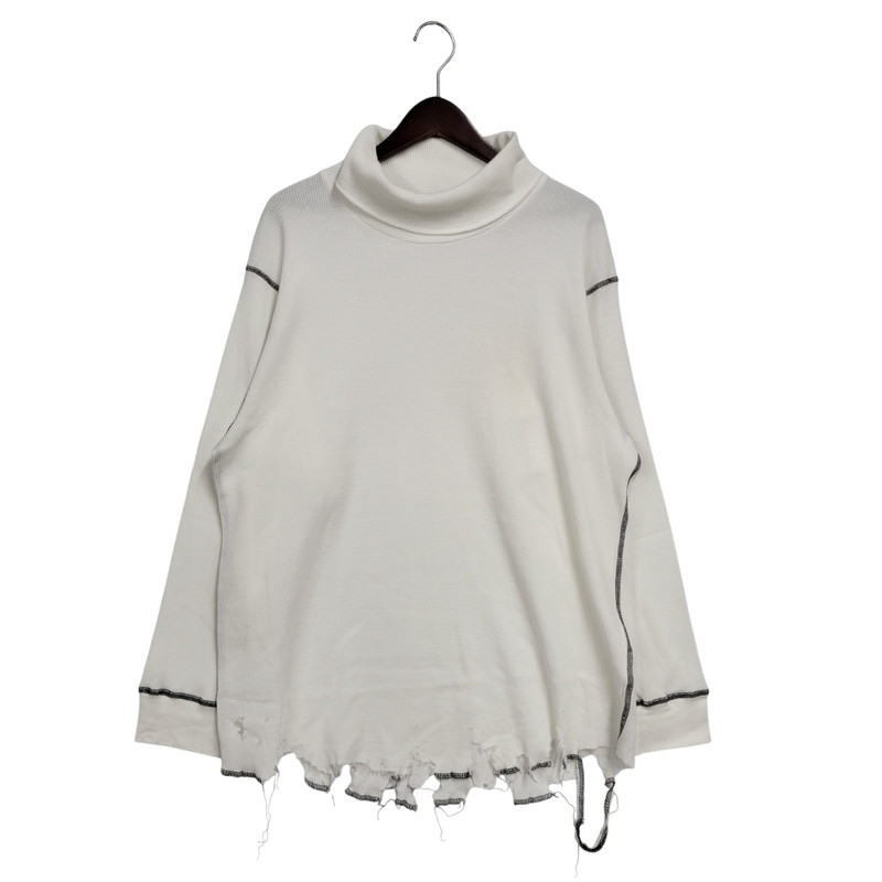 百貨店SALE 10%OFF~【中古美品】【メンズ】  ANCELLM アンセルム ANC-CT135 DAMAGE WAFFLE HI-NECK LS T-SHIRT 不都合 ワーヘル ハイネック ロング捩り プルオーバー トップス 140-260227-kh-05-izu 大きさ：1 色合い：白いこと 未来永劫Net店