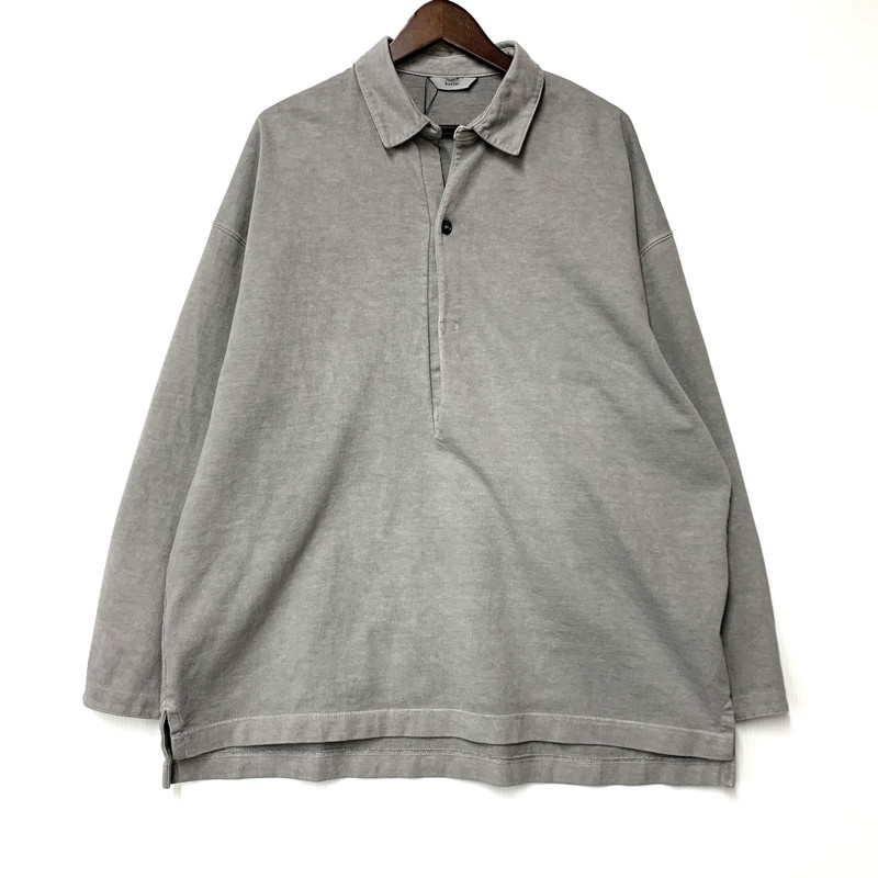 百貨店SALE 10%OFF~【中古美品】【メンズ】  KONTOR コントール PIGMENT DYEING BIG POLO LS KON-CS02253 ピグメントダイ ビッグ ポロ ロング衣袂 長袖 140-260227-as-03-izu 大きさ：2 色つや：薄墨色 生生世世Net店