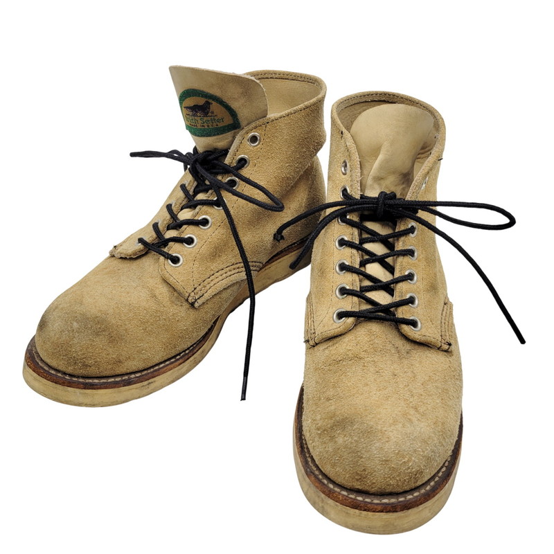 【現状渡し品】【メンズ/レディース】 RED WING レッドウィング IRISH SETTER SUEDE PLAIN TOE アイリッシュセッター スエード プレーントゥ 半円犬タグ通常 ブーツ シューズ 靴 164-260228-as-01-izu カラー：ベージュ 万代Net店