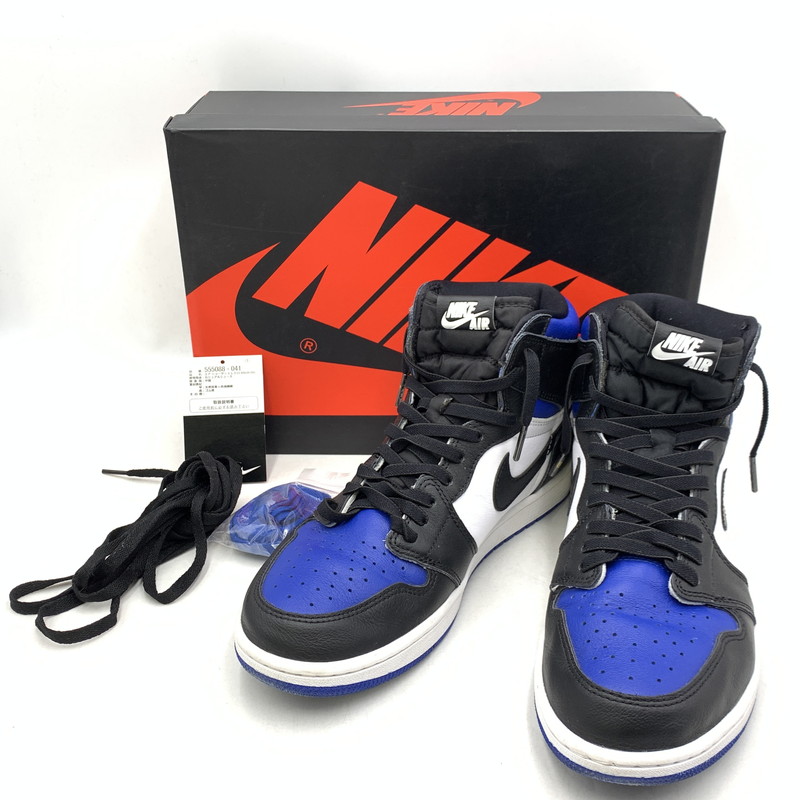 【中古品】【メンズ】 NIKE ナイキ 555088-041 AIR JORDAN エア ジョーダン 1 RETRO HIGH OG レトロ ハイ オージーROYAL TOE ロイヤル トゥ (2020) スニーカー シューズ 靴 160-260228-ya-07-izu サイズ：29cm カラー：BLACK/BLACK-WHITE-GAME-ROYAL 万代Net店