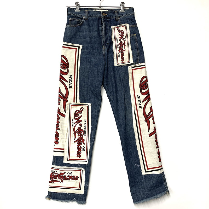 【中古品】【メンズ】 J.W.Anderson. ジェイダブリューアンダーソン PATCHWORK DENIM PANTS TR33MS18 パッチワークデニムパンツ デニム ボトムス 152-260301-as-23-izu 大きさ：US36 色合い：インディゴ 未来永劫Net店