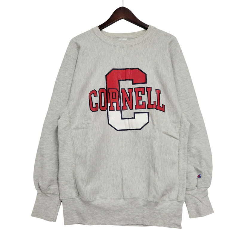 百貨店SALE 10%OFF~【中古品】【メンズ】 Champion はやりっ子 CORNELL UNIVERSITY REVERSE WEAVE CREWNECK SWEAT コーネル 最高学府 リバースウィーブ  労働者の一団素っ首 流汗 トップス 長袖 146-260302-kh-10-izu 大きさ：XL 色つや：薄墨色 生生世世Net店