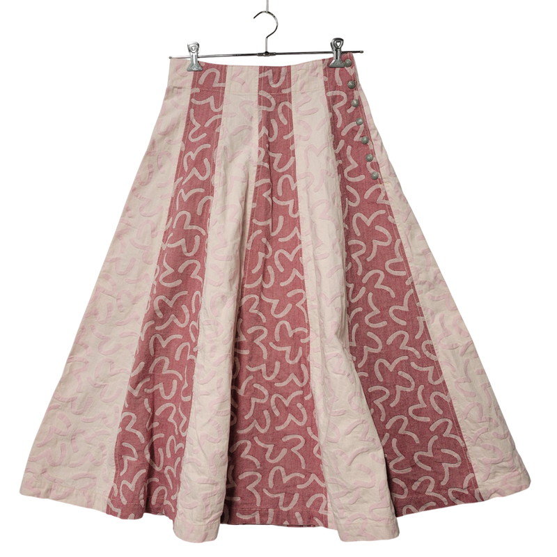 百貨店SALE 10%OFF~【中古品】【レディース】EVISU DONNA エヴィスドンナ JACQUARD DENIM SKIRT ジャカードデニムスカート 168-260302-tt-02-izu 大きさ：3 色つや：さくら色系 生生世世Net店