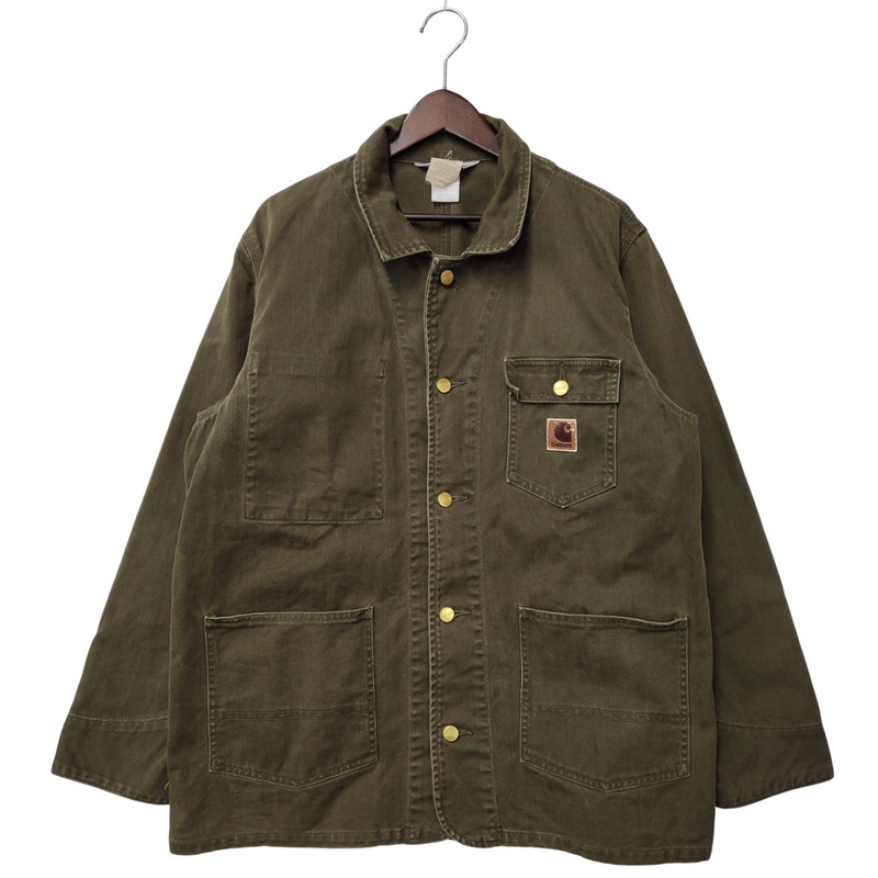 【中古品】【メンズ】Carhartt カーハート ACH-1174 エドウィン商事 CHORE COAT チョアコート アウター 146-260302-tt-10-izu サイズ：XL カラー：グリーン 万代Net店
