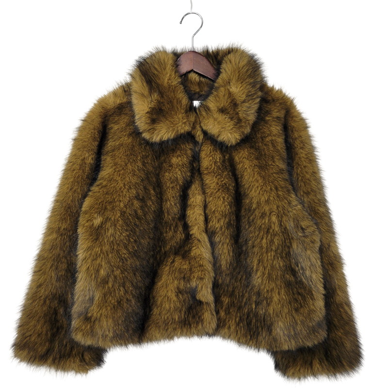 【中古品】【レディース】 Ray Beams レイビームス 61-18-0566-462 FAKEFUR SHORT BLOUSON フェイクファーショートブルゾン アウター 168-260302-tt-05-izu カラー:ブラウン系 万代Net店|万代Net店