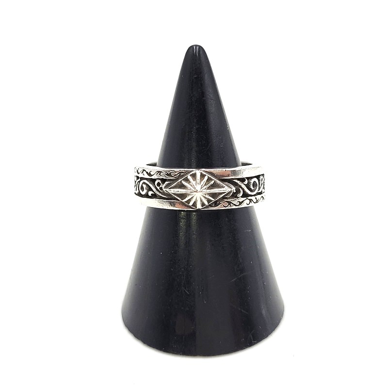 【中古品】【メンズ/レディース】 SAAD サード 925 SUN SYMBOL ARABESQUE RING サン シンボル アラベスク リング 指輪 アクセサリー 192-260303-ya-05-izu カラー：シルバー 万代Net店