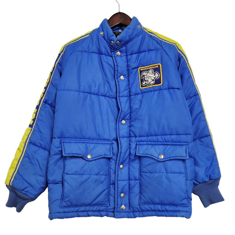 【中古品】【メンズ】 SWINGSTAR スウィングスター 70S USA製 MICHELIN PATCH SIDE LINE RACING DOWN JACKET ミシュラン パッチ サイド ライン レーシング ダウン ジャケット アウター 146-260304-cs-16-izu サイズ：L カラー：ブルー×イエロー 万代Net店