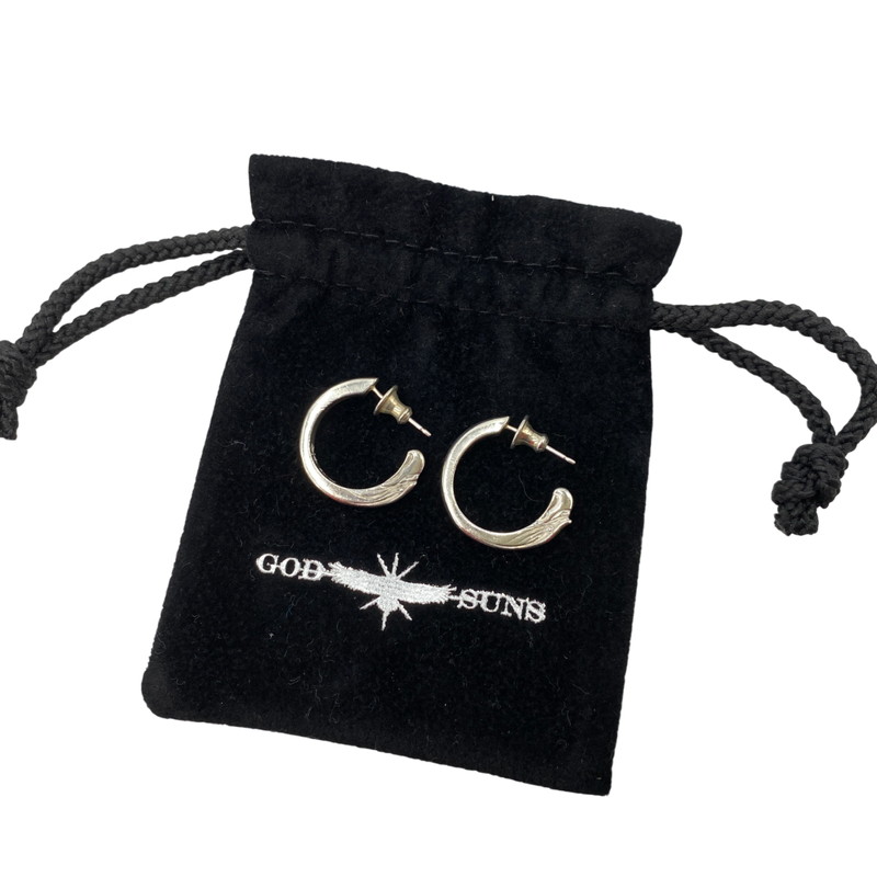 百貨店SALE 10%OFF~【中古品】【メンズ/レディース】  GOD SUNS ゴッドサンズ GS-PE-77 SV925 EAGLE FACE EARRINGS SET（中）鷲 人間の顔 ピアス 書き割り 付属物 192-260305-cs-10-izu 色つや：しろがね色 生生世世Net店