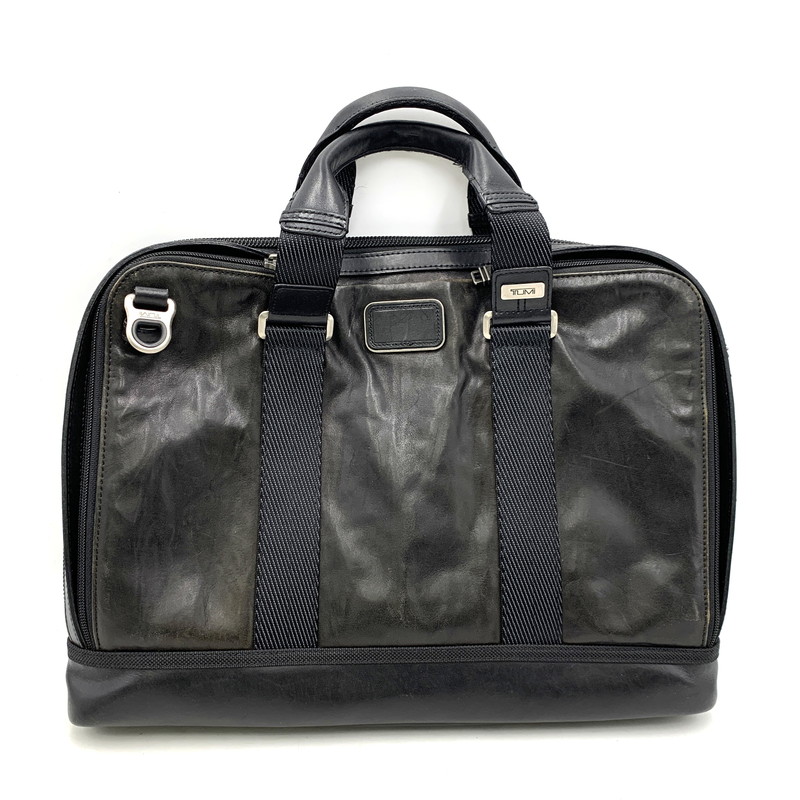 百貨店SALE 10%OFF~【中古品】【メンズ】 TUMI トゥミ 92390DL2 ALPHA BRAVO アルファ ブラジャー洋弓 ANDREWS SLIM LEATHER BRIEF アンドリュース か細い なめし革 ブリーフ 御徒面子 鞄 鞄 188-260308-ya-12-izu 色合い：黒いこと 生生世世Net店