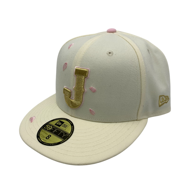【中古品】【メンズ/レディース】 NEW ERA &times; THE CAP ニューエラ ザ キャップ 59FIFTY WORLD BASEBALL CLASSIC SAKURAFUBUKI ワールド ベースボール クラシック サクラフブキ キャップ 帽子 185-260309-cs-13-izu サイズ：8/63.5cm カラー：アイボリー 万代Net店｜万代Net店