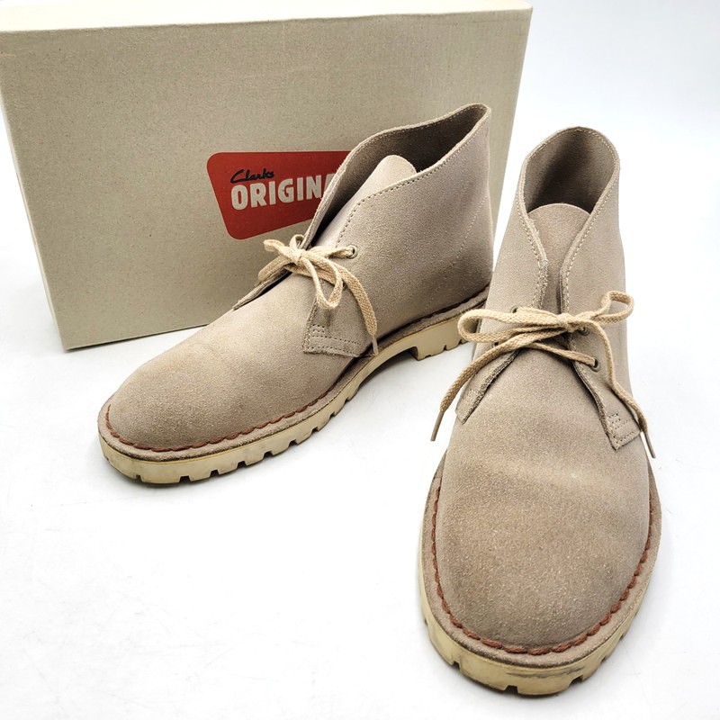 百貨店SALE 10%OFF~【中古品】【メンズ】 Clarks クラークス 13292 刷り直す DESERT TROOPER 乾荒原 トルーパー ブーツ シューズ 靴 164-260311-cs-24-izu 大きさ：US9 色つや：ベージュ 生生世世Net店