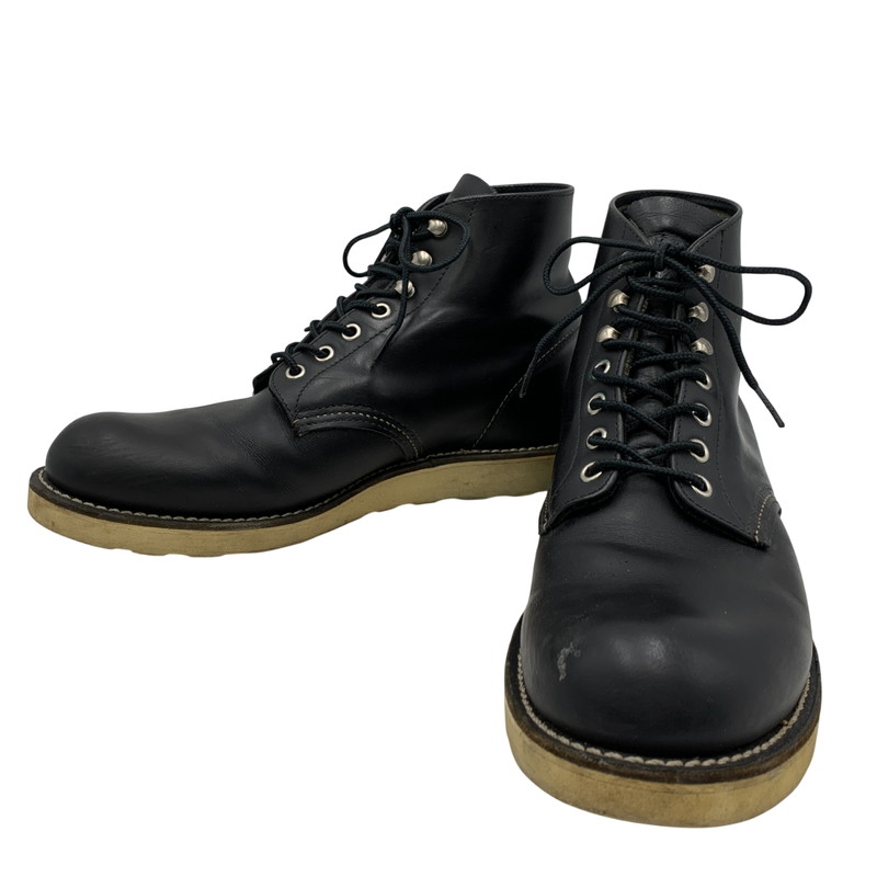 【中古品】【メンズ】 RED WING レッドウィング 8165 USA製 2011年製 刺繍羽タグ 6-INCH CLASSIC ROUND 6インチ クラシック ラウンド ブーツ シューズ 靴 164-260311-cs-02-izu サイズ:26.5cm カラー:ブラック 万代Net店|万代Net店