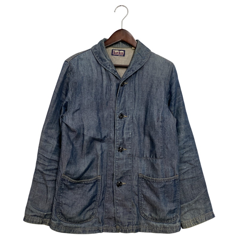 【中古品】【メンズ】 BLUE BLUE ブルーブルー SHAWL COLLAR HEMP DENIM COVERALL ショールカラー ヘンプ デニム カバーオール アウター 146-260312-kh-16-izu サイズ：1 カラー：インディゴ 万代Net店