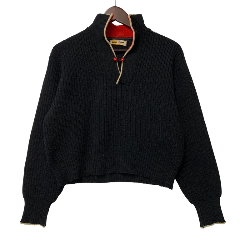 【中古品】【メンズ】 PURITAN ピューリタン 50’S ROCKABILLY KNIT SWEATER ロカビリー ニット セーター トップス 長袖 146-260312-cs-08-izu サイズ：38 カラー：ブラック 万代Net店 46,200円