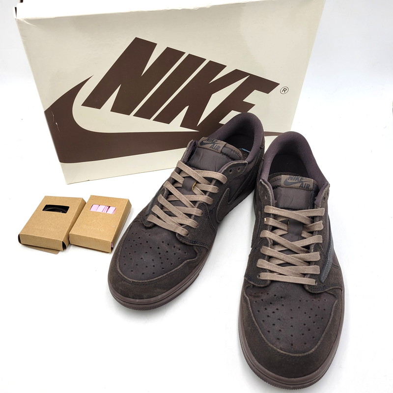 百貨店SALE 10%OFF~【中古品】【メンズ】 NIKE ナイキ × TRAVIS SCOTT トラヴィス・スコット DM7866-202 AIR JORDAN 1 LOW OG SP ナイキ エア湖 ジョーダン 1 置き目 スニーカー 靴 160-260315-kh-10-izu 大きさ：29 色つや：DARK MOCHA/BLACK-VELVET BROWN 生生世世Net店