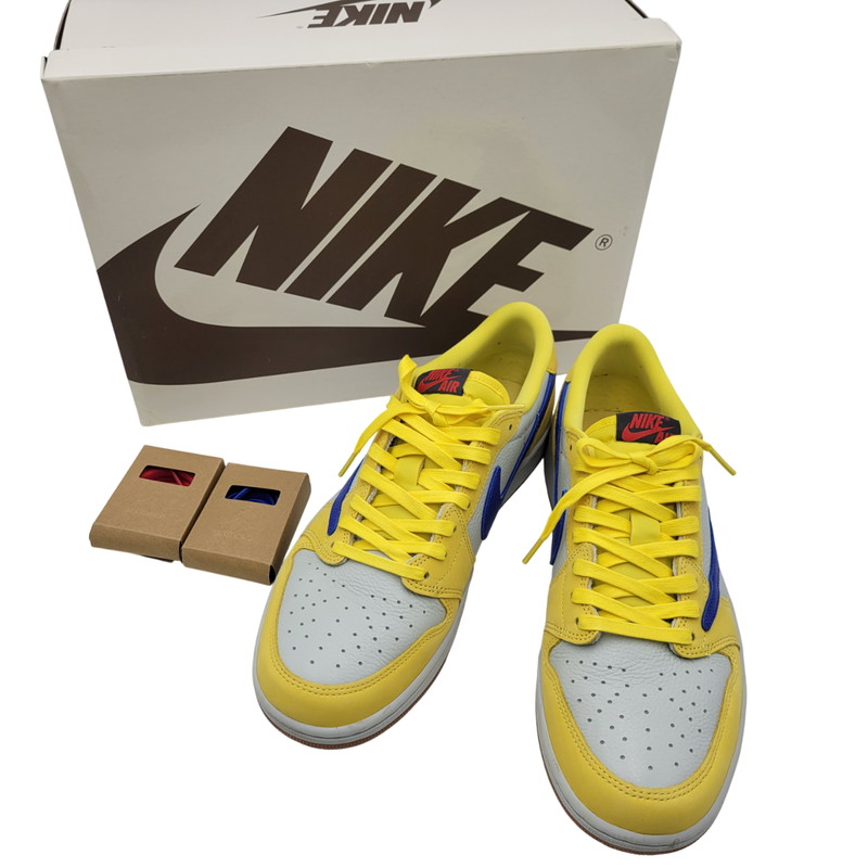 百貨店SALE 10%OFF~【中古品】【メンズ】 NIKE ナイキ × TRAVIS SCOTT トラヴィス・スコット DZ4137-700 WOMEN\u0027S AIR JORDAN 1 RETRO LOW OG ウィメンズ エア湖 ジョーダン 1 レトロ 置き目 スニーカー 靴 160-260315-kh-09-izu 大きさ：29 色つや：CANARY 生生世世Net店