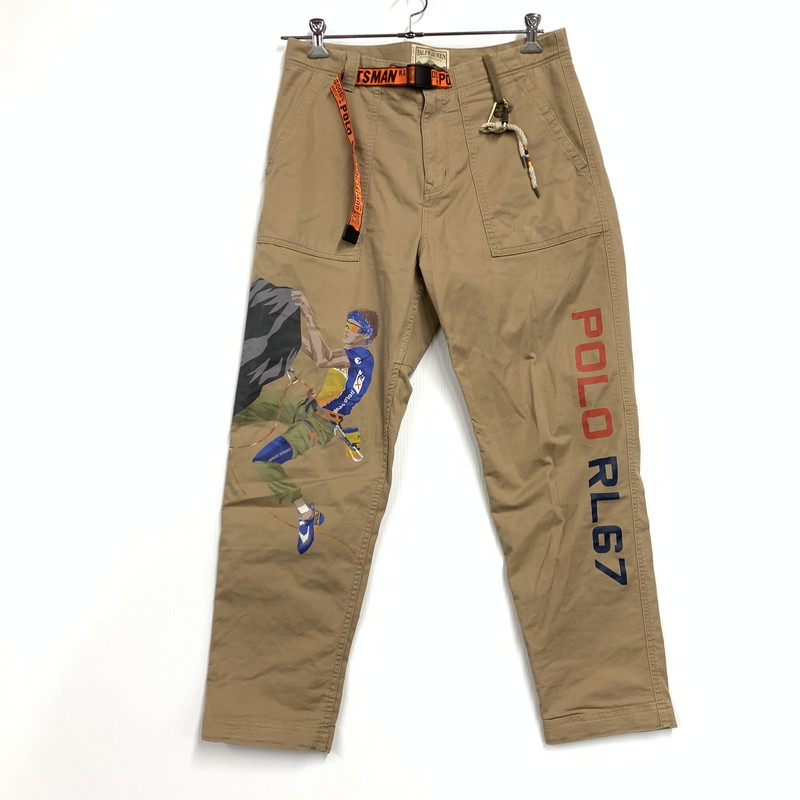 【中古品】【メンズ】 POLO RALPH LAUREN ポロ・ラルフローレン CLIMBER GRAPHIC CLIMBING PANTS クライマー グラフィック クライミング パンツ ズボン ボトムス 158-260317-ya-06-izu サイズ：S カラー：BEIGE 万代Net店