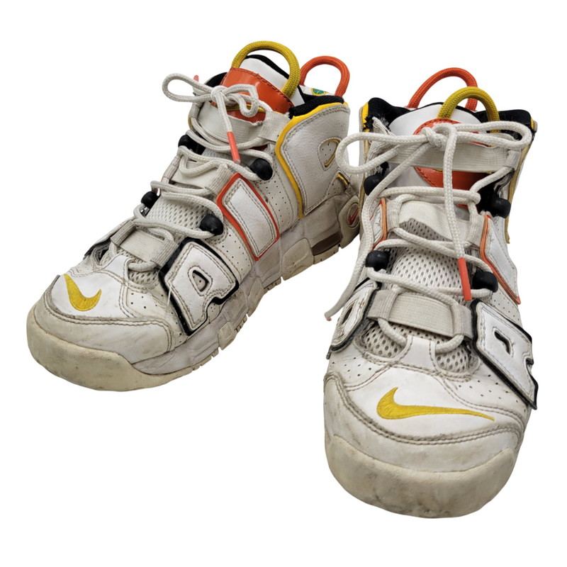 【現状渡し品】【レディース】 NIKE ナイキ AIR MORE UPTEMPO GS DD9282-100 エア モアアップテンポ スニーカー シューズ 靴 166-260319-as-06-izu サイズ：24cm カラー：WHITE/UNIVERSITY GOLD 万代Net店