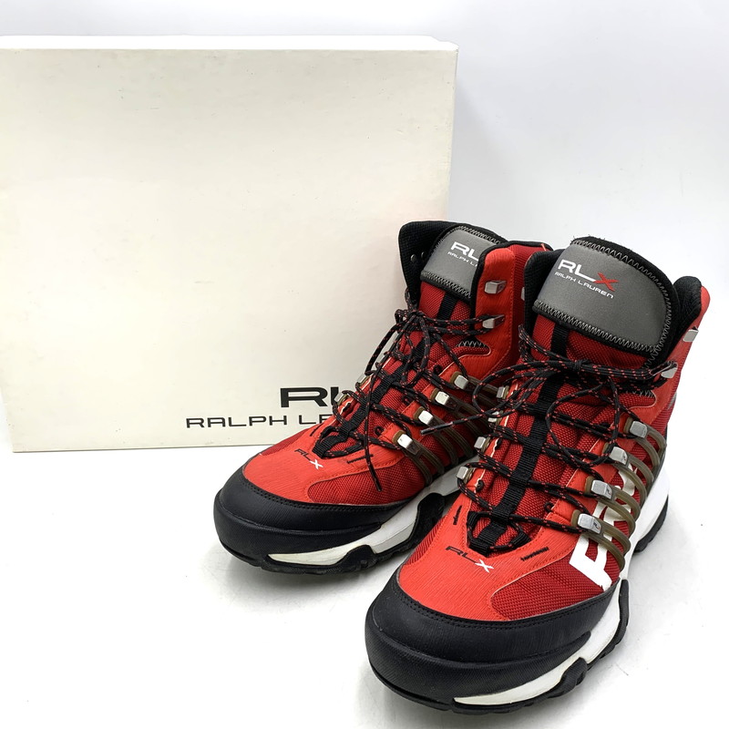 【中古品】【メンズ】 RLX RALPH LAUREN アールエルエックス ラルフローレン CLIMBING BOOT クライミングブーツ シューズ 靴 164-260319-as-12-izu サイズ：29.06cm カラー：レッド×ブラック 万代Net店