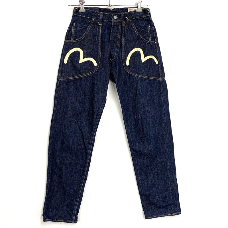 百貨店SALE 10%OFF~【中古品】【メンズ】  EVISU エヴィス  GENES OSAKA PRINT DENIM PANTS 刷り上げる ジーンズズボン下 シンチバック 大黒×向こう正面鴎 デニム ボトムス 156-260321-as-04-izu 大きさ：31×35 色つや：インディゴ 生生世世Net店