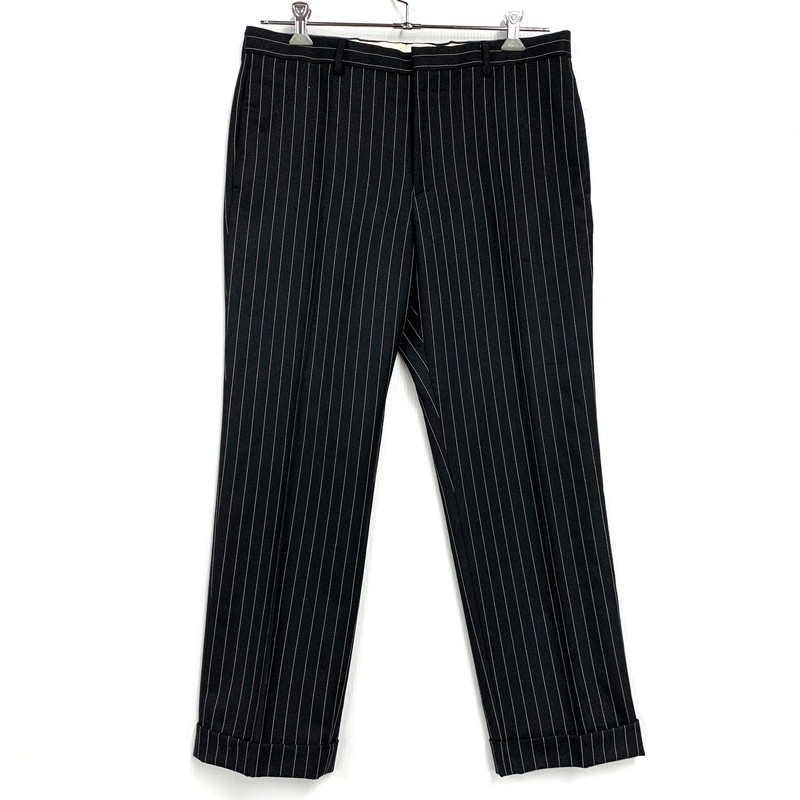 【中古品】【メンズ】 STRIPE SLACKS PANTS ストライプ スラックス パンツ ボトムス 153-260321-as-06-izu サイズ:XL カラー:ブラック 万代Net店|万代Net店