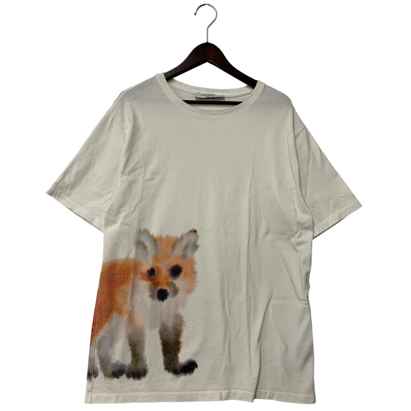 【中古品】【メンズ】 MAISON KITSUNE メゾンキツネ KM00133KJ0035 23SS MK X ROP VAN MIERLO FOX RELAXED  ロプ キャラバン ミエルロ 稲荷 リラックスド TEE-SHIRT ティーシャツ トップス 半袖  141-260323-ya-09-izu 大いさ：L 色合い：WHITE 生々世々Net店 メンズファッション-Tシャツ・カットソー-トップス