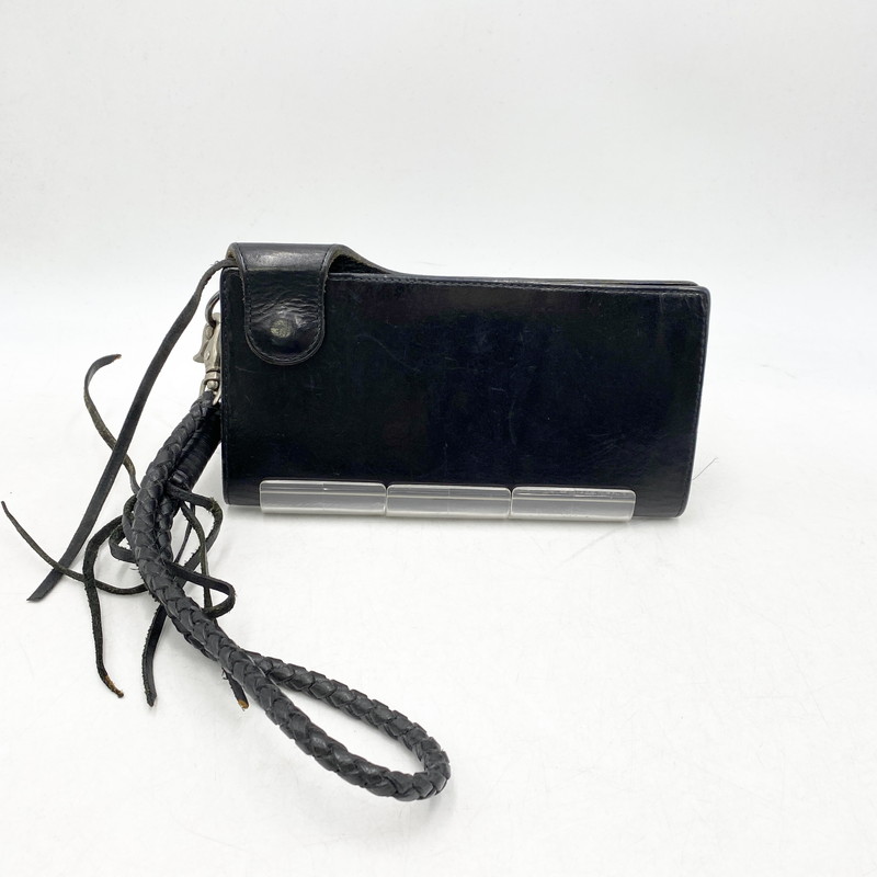 【中古品】【メンズ】 PORTER ポーター BIKERS WALLET バイカーズ ウォレット 財布 長財布 200-260324-ya-12-izu カラー：BLACK 万代Net店