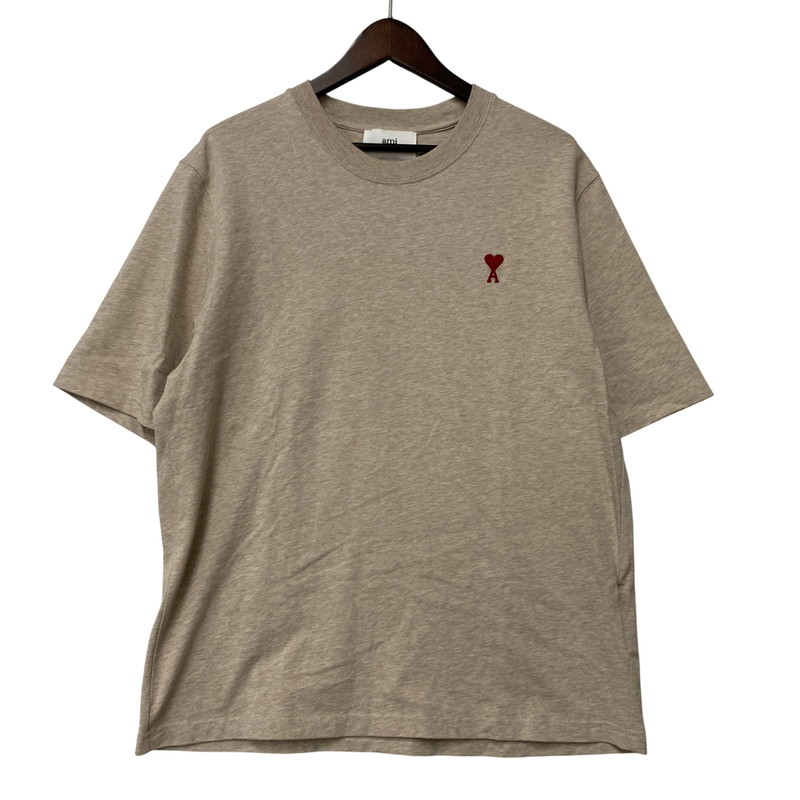 百貨店SALE 10%OFF~【中古品】【メンズ】  AMI ALEXANDRE MATTIUSSI アミアレクサンドルマテュッシ UTS005.726 AMI DE COEUR SS TEE 意中の女 デュ 冷やりとした 遊撃手捩り 紅茶 トップス 半袖 141-260325-cs-02-izu 大きさ：M 色合い：ベージュ 未来永劫Net店