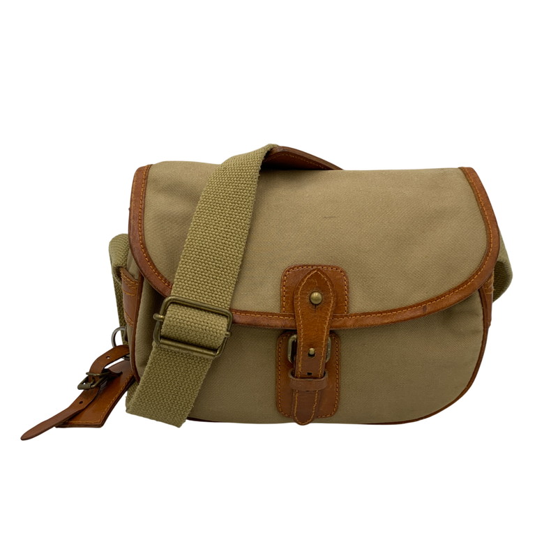 【現状渡し品】【メンズ/レディース】 POLO RALPH LAUREN ポロ・ラルフローレン FLAP SHOULDER BAG フラップ ショルダーバッグ カバン 188-260326-kh-02-izu カラー：ベージュ×ブラウン 万代Net店