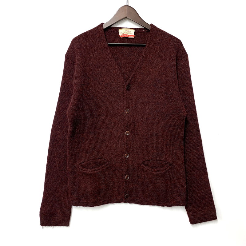 【中古品】【メンズ】 JANTZEN ジャンセン WOOL MOHAIR CARDIGAN ウールモヘアカーディガン USA製 146-260329-as-09-izu サイズ：M カラー：ワインレッド系 万代Net店｜万代Net店