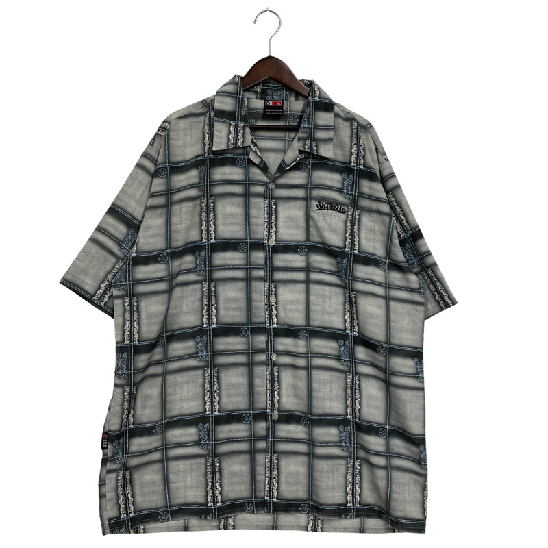 【中古品】【メンズ】 SOUTHPOLE サウスポール 90S ALL-OVER PATTERN OPEN COLLAR SS SHIRT オールオーバー パターン オープンカラー ショートスリーブ シャツ トップス 半袖 146-260330-cs-13-izu サイズ：XL カラー：グレー系 万代Net店