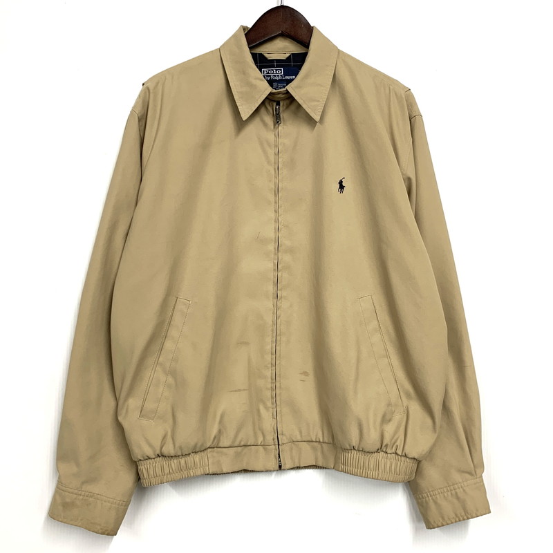 【中古品】【メンズ】 Polo by Ralph Lauren ポロバイラルフローレン 90S CHECK LINER SWING TOP チェック ライナー スウィング トップ アウター 146-260331-cs-18-izu サイズ:S カラー:ベージュ 万代Net店|万代Net店