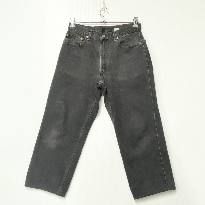 【中古品】【メンズ】 Levi's リーバイス 00550-0260 メキシコ製 99年製 刻印493 90S RELAXED FIT リラックスフィット 550 BLACK DENIM PANTS ブラックデニムパンツ ズボン ボトムス 157-260331-ya-03-izu サイズ：34×30 カラー：BLACK 万代Net店