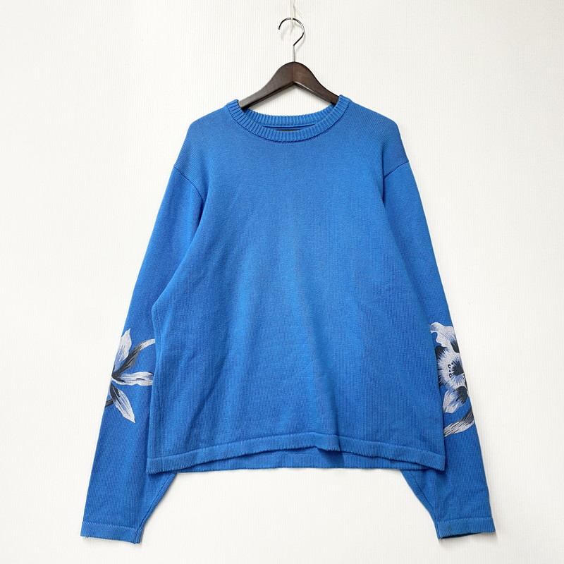【中古品】【メンズ】 STUSSY ステューシー 22SS ORCHID SWEATER オーキッド セーター トップス ニット 142-260331-ya-05-izu サイズ：L カラー：BLUE 万代Net店