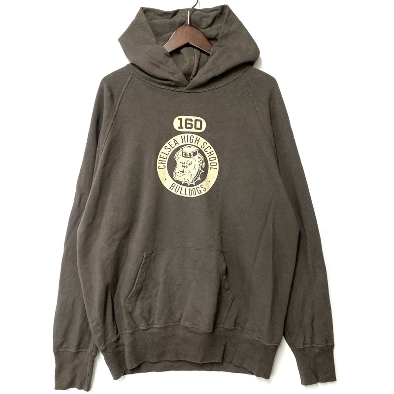 【中古品】【メンズ】 WAREHOUSE お召しもの棲み家 2ND-HAND LOT462 CHELSEA HOODED SWEATSHIRT チェルシー フーデッド トレーナー パーカー トップス 145-260402-kh-07-izu 大きさ：L 40-42 色合い：赤銅色 未来永劫Net店