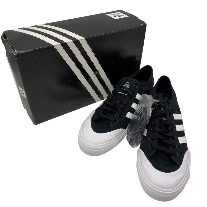 【中古美品】【メンズ】 adidas アディダス MATCHCOURT F37383 マッチコート スニーカー シューズ 靴 161-260403-as-24-izu サイズ：27.5cm カラー：CBLACK/FTWWHT/CBLACK 万代Net店