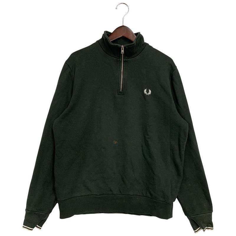 【中古品】【メンズ】 FRED PERRY フレッドペリー M3574 HALF ZIP SWEATSHIRT 二分の一 ジップ 汗水 ティーシャツ トップス 長袖 141-260410-ya-03-izu 大いさ：L 色合い：緑であること系 生生世世Net店