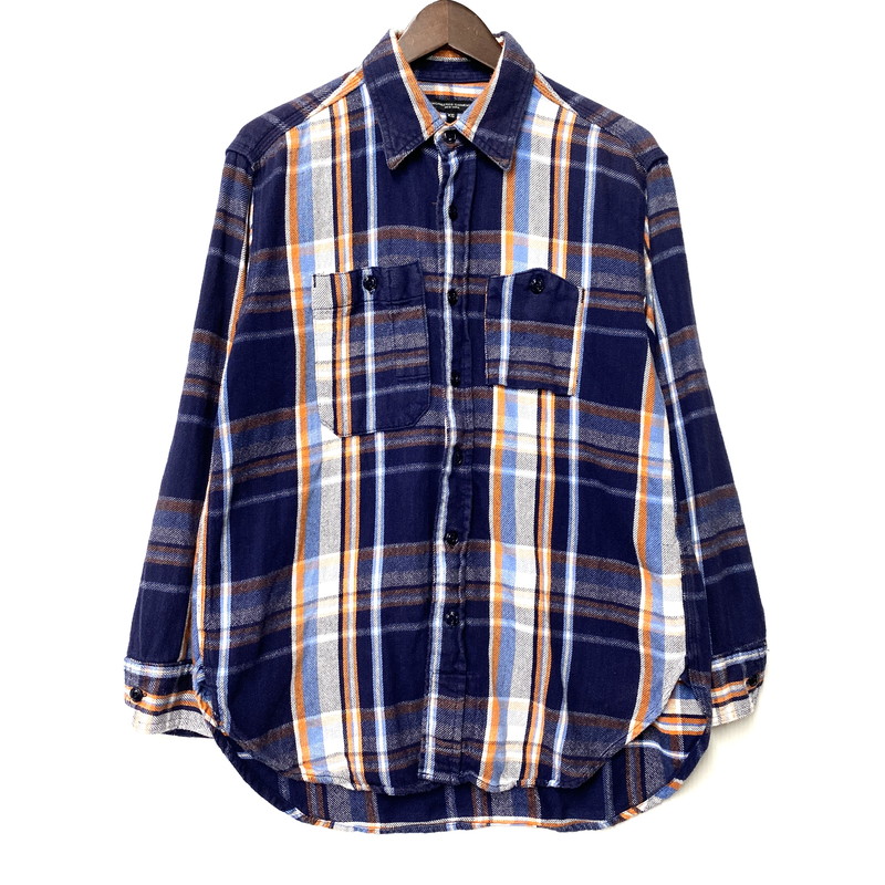 【中古品】【メンズ】 Engineered Garments エンジニアードガーメンツ USA製 FLANNEL WORK SHIRT 綿ネル 細工物 プルオーバー トップス 長袖 140-260410-ya-14-izu 大きさ：XS 色合い：米国海軍 未来永劫Net店