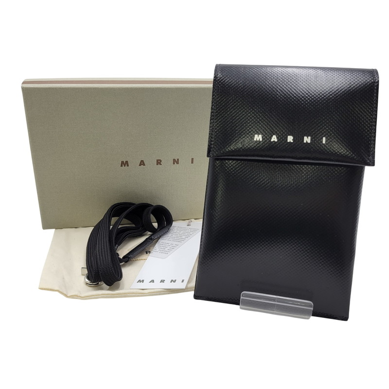 【中古品】【メンズ/レディース】 MARNI マルニ PHONE CASE TEMI0004A0 スマートフォンケース 188-260412-as-08-izu 色つや：黒いこと 生生世世Net店