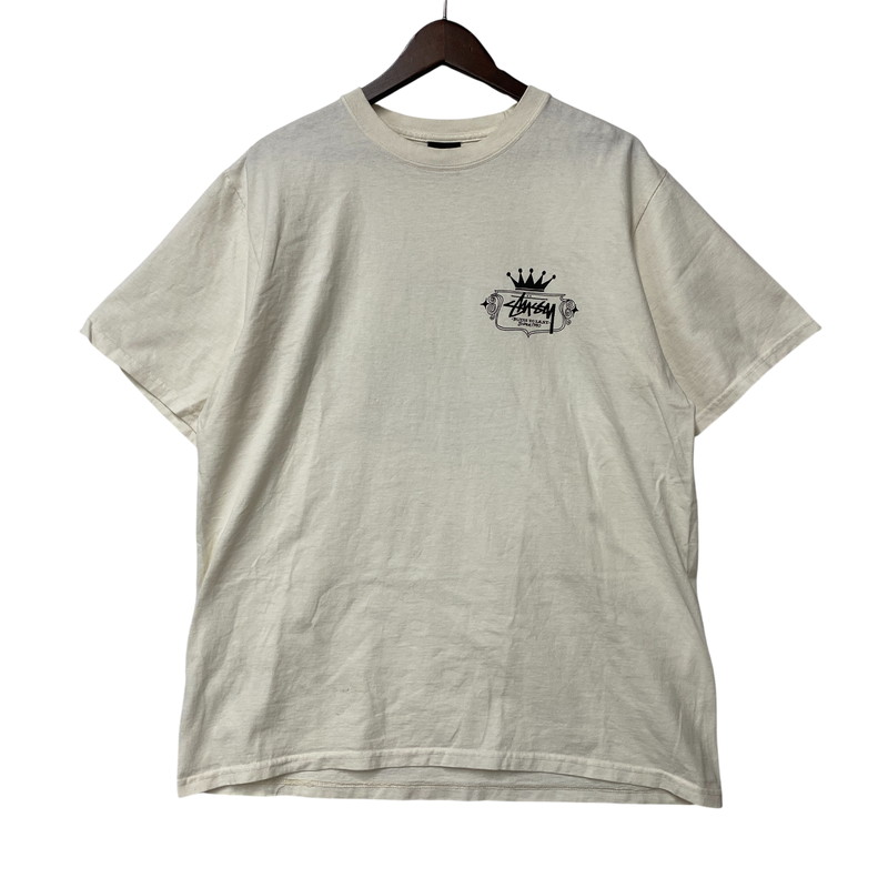 【中古品】【メンズ】 STUSSY ステューシー BUILT TO LAST TEE PIGMENT DYED SS TEE ビルト トゥー ラスト ティー ピグメント ダイド ショートスリーブ ティー トップス 半袖 142-260413-cs-17-izu サイズ：M カラー：ホワイト 万代Net店