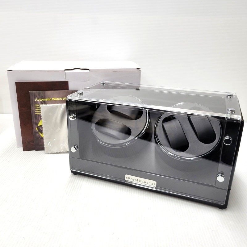 【中古品】【メンズ/レディース】  ROYAL HAUSEN ロイヤルハウゼン WATCH WINDER ご覧なさる ワインダー 208-260416-kh-07-izu 色つや：黒いこと 生生世世Net店