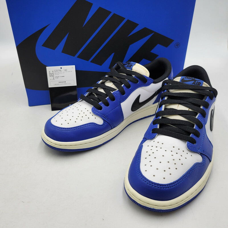 【中古品】【メンズ】 NIKE ナイキ CZ0790-140 AIR JORDAN 1 RETRO LOW OG GAME ROYAL  エア湖 ジョーダン 1 レトロ 置き目 OG 競り合いロイヤル スニーカー 靴 160-260416-kh-10-izu 大きさ：27.5 色つや：WHITE/BLACK-GAME ROYAL-SAIL 生生世世Net店