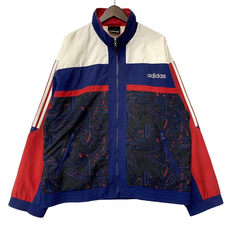 【中古品】【メンズ】  OLD ADIDAS 年寄りの アディダス 万軍旗引き船 SIDE LINE ZIPUP NYLON JACKET 姿勢 伝達ルート ジップアップ ナイロン 上衣 アウター 146-260417-kh-09-izu 大きさ：F 180 色つや：マルチ 生生世世Net店