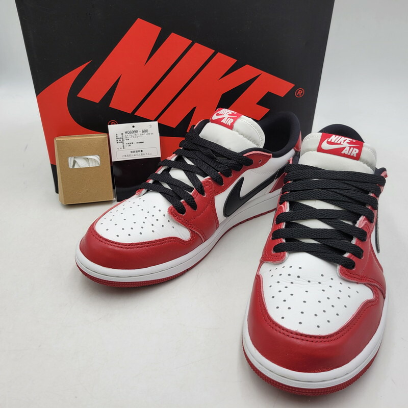 【中古品】【メンズ】 NIKE ナイキ AIR JORDAN 1 RETRO LOW OG HQ6998-600 エア ジョーダン 1 レトロ ロー OG スニーカー シューズ 靴 160-260417-as-07-izu サイズ：27cm カラー：VARSITY RED/BLACK-SUMMIT WHITE 万代Net店