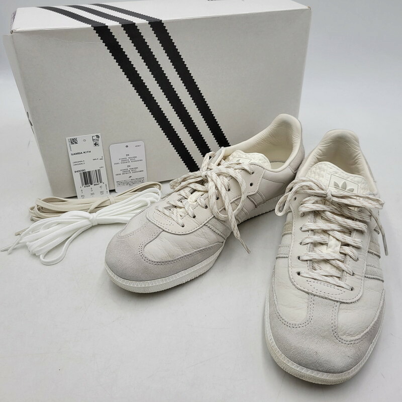 【中古品】【メンズ】 adidas アディダス × KITH CLASSICS キス クラシックス SAMBA KITH IH0090 サンバ キス スニーカー シューズ 靴 161-260417-as-12-izu サイズ：26.5cm カラー：CLOWHI/OWHITE/ORBGRY 万代Net店