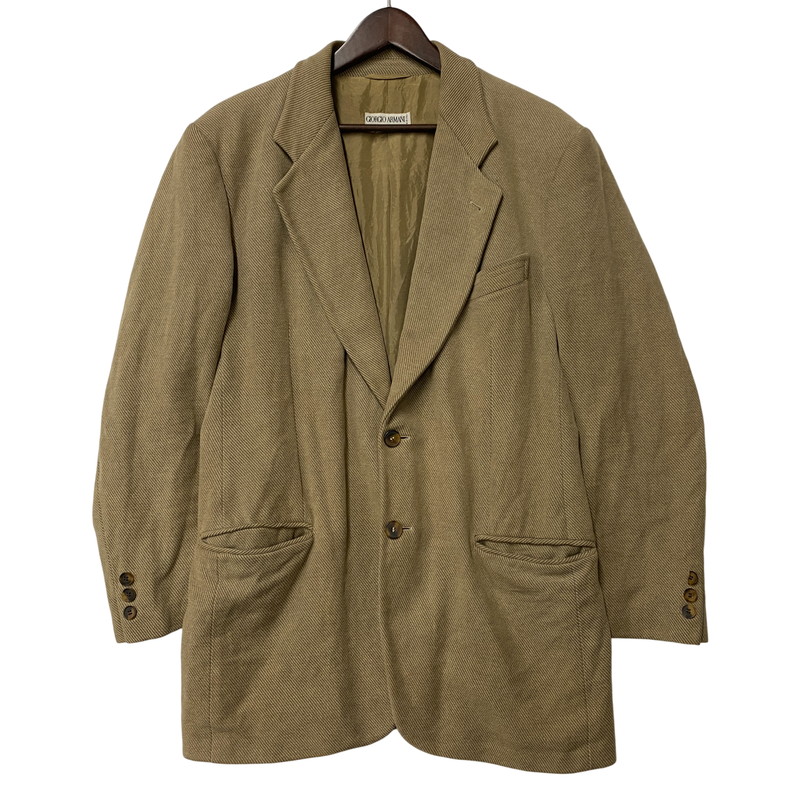 【中古品】【メンズ】 GIORGIO ARMANI ジョルジオアルマーニ CORDUROY 2B TAILORED JACKET コーデュロイ ツービー テーラード ジャケット アウター 146-260418-cs-08-izu サイズ:38 カラー:ベージュ 万代Net店|万代Net店